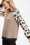 Leopard Waffle Sweater