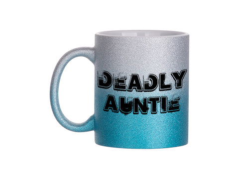Deadly Auntie Coffee 11 oz Glitter Mug