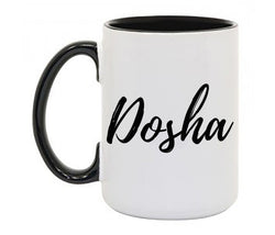 Dosha Coffee Mug W Black Handle and Rim