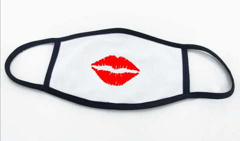 Face Mask with Kiss Lips